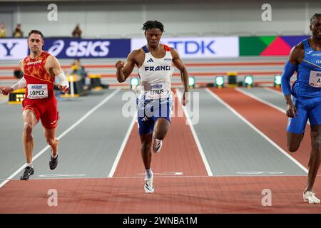 France. 01st Mar, 2024. © STADION-ACTU/STADION ACTU/MAXPPP - 01/03/2024 ; ; - 1 mars 2024 - Championnats du Monde en salle 2024 Glasgow - Jeff Erius - World Athletics Indoor Championships, Glasgow, Scotland, UK. Jan 1, 2024 Credit: MAXPPP/Alamy Live News Stock Photo