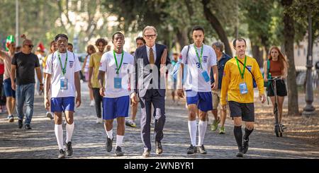 RELEASE DATE: March 29, 2024. TITLE: The Beautiful Game. STUDIO: Netflix. DIRECTOR: Thea Sharrock. PLOT: Advocates to end homelessness, organize an annual tournament for Homeless men to compete is a series of football matches known as The Homeless World Cup. STARRING: MICHEAL WARD as Vinny, BILL NIGHY as Mal. (Credit Image: © Netflix/Entertainment Pictures/ZUMAPRESS.com) EDITORIAL USAGE ONLY! Not for Commercial USAGE! Stock Photo