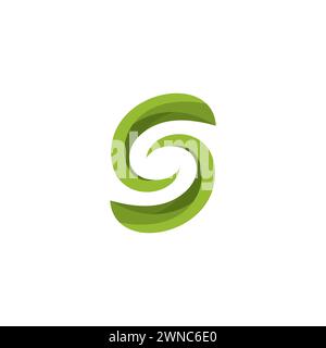 CS Logo. Letter S logo Design Stock Vector