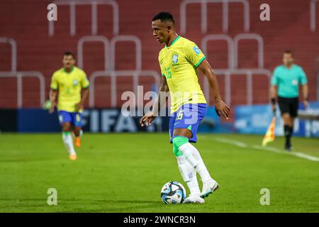 MENDOZA, ARGENTINA - MAY 24: Marquinhos of Brazil during FIFA U20 World Cup Argentina 2023 match between between Brazil and Dominican Republic. Stock Photo