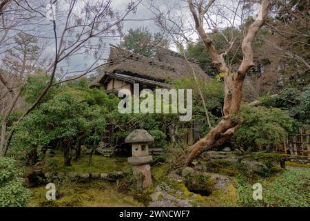 Yoshiki-en classical Japanese garden, Nara,  Japan Stock Photo