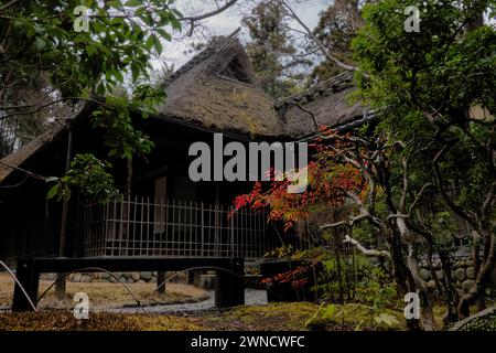 Yoshiki-en classical Japanese garden, Nara,  Japan Stock Photo