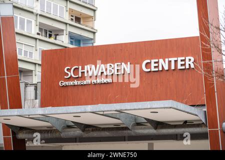 Augsburg, Bavaria, Germany - 1 March 2024: The abandoned Schwaben Center shopping mall in Augsburg *** Das verlassene Einkaufszentrum Schwaben Center in Augsburg Stock Photo
