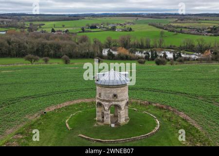 Chesterton Windmill in Warwickshire during a cold an dry morning in Warwickshire. Picture date: Saturday March 2, 2024. Stock Photo