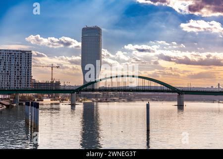 Belgrade, Serbia - 8 FEB 2024: Belgrade Waterfront is an urban renewal development project headed by the Government of Serbia aimed at improving Belgr Stock Photo