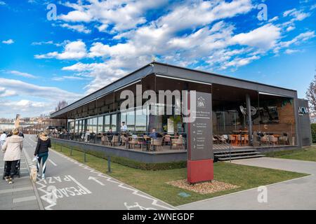 Belgrade, Serbia - 8 FEB 2024: Belgrade Waterfront is an urban renewal development project headed by the Government of Serbia aimed at improving Belgr Stock Photo