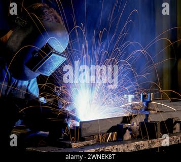 Welder at work Stock Photo