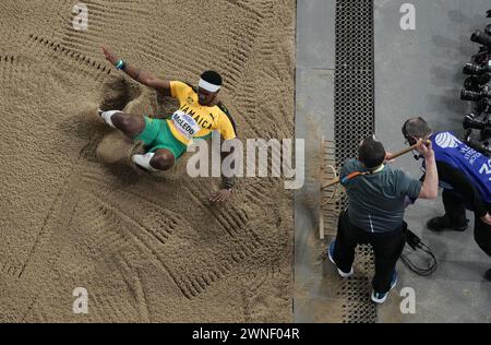 rake in long jump pit Stock Photo - Alamy