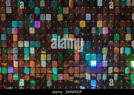 Abstract colorful square background, geometric colorful shape pattern background close up Stock Photo