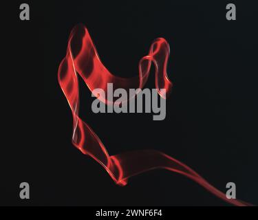 Abstract shaped created using copper wire and intentional camera movement Stock Photo