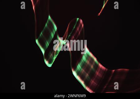 Abstract shaped created using copper wire and intentional camera movement Stock Photo