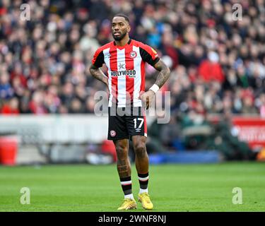 Ivan Toney of Brentford, during the Premier League match Brentford vs Chelsea at The Gtech Community Stadium, London, United Kingdom, 2nd March 2024  (Photo by Cody Froggatt/News Images) Stock Photo