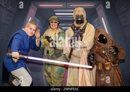 London, UK. 02nd Mar, 2024. Star Wars characters pose up a storm. Cosplayers, costumed fans of anime, games, comics, film and tv shows attend Comic Con Spring at Olympia London, the first comic convention of the season. Credit: Imageplotter/Alamy Live News Stock Photo