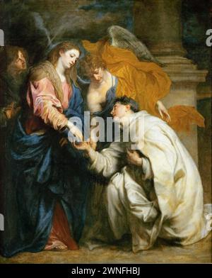 Tableau Impression "La Vision Du Bienheureux Hermann Joseph" D'après Van Dyck