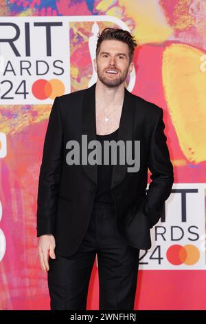 Joel Dommett attending the Brit Awards 2024 at the O2 Arena, London. Picture date: Saturday March 2, 2024. Stock Photo