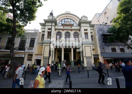 Caracas, Venezuela - may 06, 2014 - people walk on the central streets of Caracas , Venezuela Stock Photo