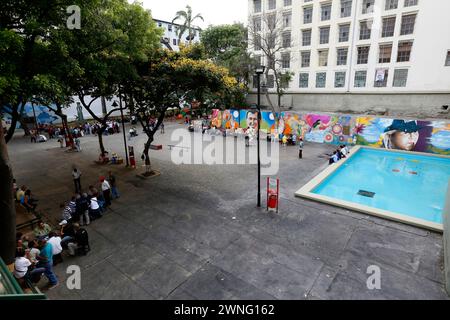 Caracas, Venezuela - may 06, 2014 - people in central square of Caracas , Venezuela Stock Photo