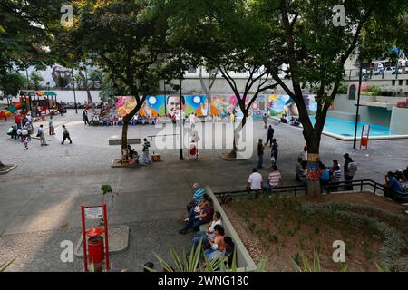 Caracas, Venezuela - may 06, 2014 - people in central square of Caracas , Venezuela Stock Photo