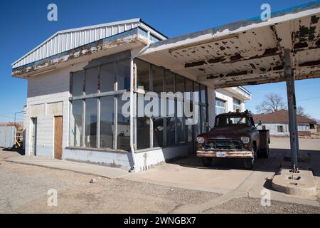Green River is a small town in northern Utah showing signs of urban decay and some signs of regeneration based on outdoor tourism. Stock Photo