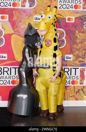 Rob Beckett (right) attending the Brit Awards 2024 at the O2 Arena, London. Picture date: Saturday March 2, 2024. Stock Photo