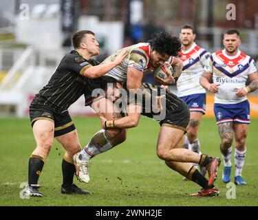 Wakefield, England - 2nd March 2024 - Wakefield Trinity's Renouf Atoni.  Rugby League 1895 Cup, Wakefield Trinity vs Barrow Raiders at DIY Kitchens Stadium, Wakefield, UK  Dean Williams Stock Photo