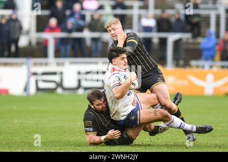 Wakefield, England - 2nd March 2024 - Wakefield Trinity's Caleb Uele.   Rugby League 1895 Cup, Wakefield Trinity vs Barrow Raiders at DIY Kitchens Stadium, Wakefield, UK  Dean Williams Stock Photo