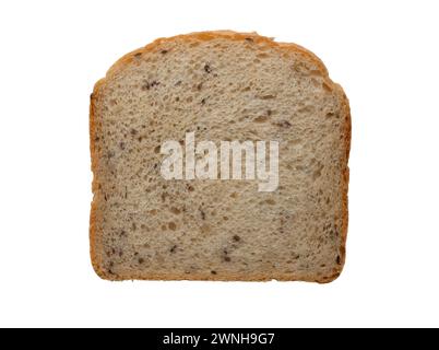 Loaf of bread isolated on white background. Piece of homemade wheat bread Stock Photo