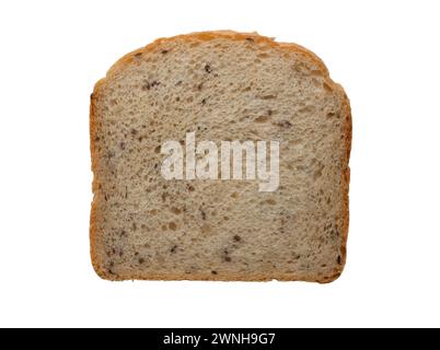 Loaf of bread isolated on white background. Piece of homemade wheat bread Stock Photo