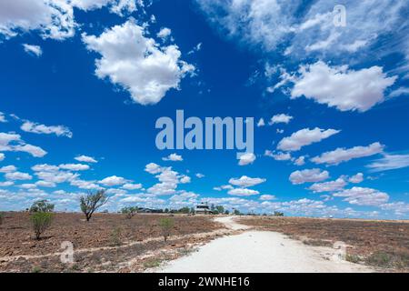 View of the remote Outback town of Innamincka, South Australia, SA, Australia Stock Photo