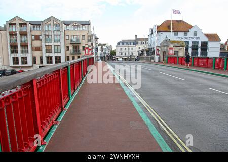 Weymouth Town Bridge in the Old Town of Weymouth, Dorset, England, United Kingdom. Stock Photo