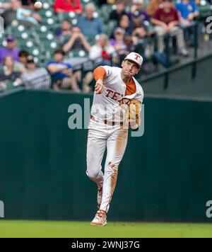 Houston, Texas, USA. 2nd Mar, 2024. during Saturday's game, apart of Astros Foundation College Classic, at Minute Maid Park, in Houston, Texas. (Credit Image: © Domenic Grey/ZUMA Press Wire) EDITORIAL USAGE ONLY! Not for Commercial USAGE! Stock Photo