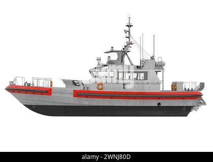 Patrol Boat Isolated Stock Photo