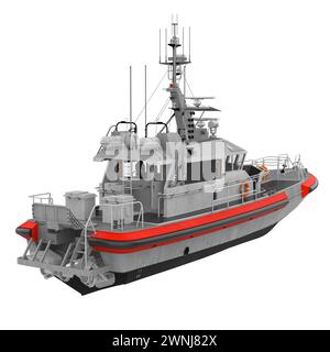 Patrol Boat Isolated Stock Photo