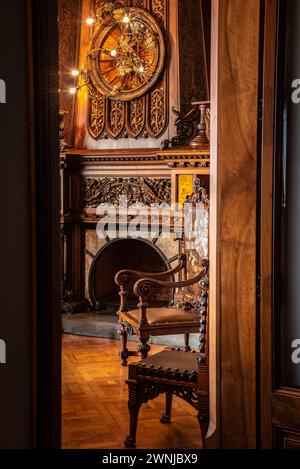 The Dining Room of Palau Guell (Guell Palace) in Barelona designed by ...