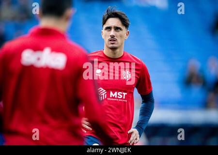 Barcelona, Spain. 02nd Mar, 2024. Vilarrasa (SD Huesca) during a La Liga Hypermotion match between RCD Espanyol and SD Huesca at Stage Front Stadium, in Barcelona, Spain on March 2, 2024. Photo by Felipe Mondino Credit: Independent Photo Agency/Alamy Live News Stock Photo