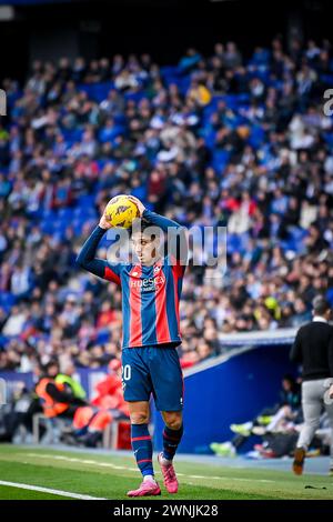 Barcelona, Spain. 02nd Mar, 2024. Vilarrasa (SD Huesca) during a La Liga Hypermotion match between RCD Espanyol and SD Huesca at Stage Front Stadium, in Barcelona, Spain on March 2, 2024. Photo by Felipe Mondino Credit: Independent Photo Agency/Alamy Live News Stock Photo