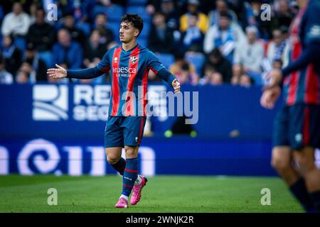 Barcelona, Spain. 02nd Mar, 2024. Vilarrasa (SD Huesca) during a La Liga Hypermotion match between RCD Espanyol and SD Huesca at Stage Front Stadium, in Barcelona, Spain on March 2, 2024. Photo by Felipe Mondino Credit: Independent Photo Agency/Alamy Live News Stock Photo