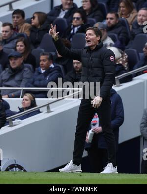 London, UK. 02nd Mar, 2024. Oliver Glasner (Crystal Palace manager) at the Tottenham Hotspur v Crystal Palace EPL match, at the Tottenham Hotspur Stadium, London, UK on 2nd March 2024. Credit: Paul Marriott/Alamy Live News Stock Photo