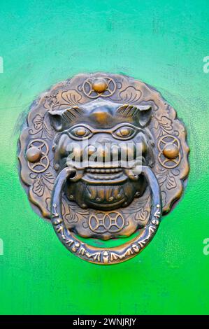 Ancient architecture doornail and door knocker Stock Photo