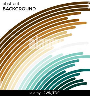 Abstract background with bright colorful lines. Colored circles with place for your text  on a white background. Stock Vector