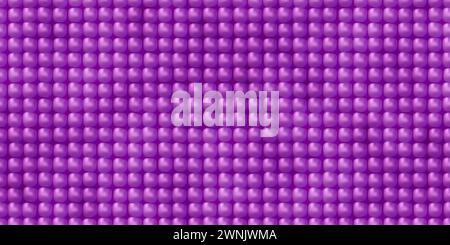 Bright purple yoga mat texture. Realistic pattern of carpet for gym, aerobics and pilates exercises. Top view on soft eva polymer material. Vector ill Stock Vector