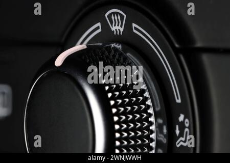 air flow direction switch inside a car Stock Photo