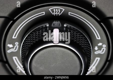 air flow direction switch inside a car Stock Photo