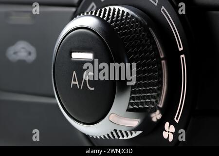 air condition control switch inside a car Stock Photo