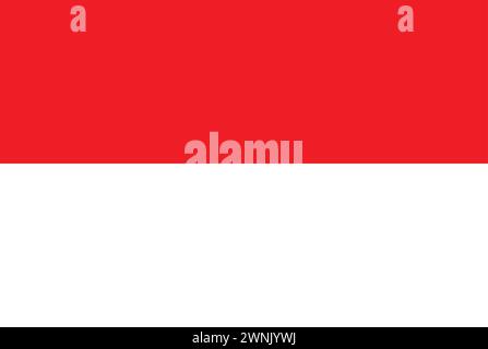 Flag of Indonesia, National Flag of Indonesia, Indonesia sign Stock Vector