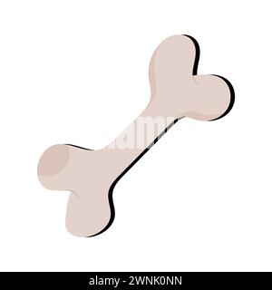 Dog bone vector icon. Cartoon dog icon Flat Design Pet Care, bone toy mascot icon vector illustration design, Vector 10 Eps. Stock Vector