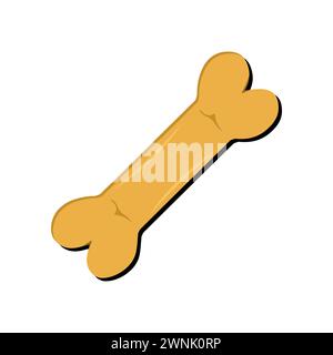 Dog bone vector icon. Cartoon dog icon Flat Design Pet Care, bone toy mascot icon vector illustration design, Vector 10 Eps. Stock Vector