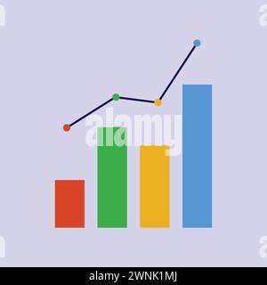 Business Chart Data Vector Icon Illustration Business Chart Stock Vector