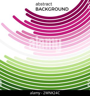 Abstract background with bright rainbow colorful lines. Colored circles with place for your text  on a white background. Stock Vector