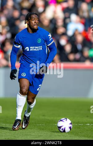 London, UK. 02nd Mar, 2024. Axel Disasi of Chelsea FC during the Premier League match between Brentford and Chelsea at Gtech Community Stadium, London, England on 2 March 2024. Photo by Phil Hutchinson. Editorial use only, license required for commercial use. No use in betting, games or a single club/league/player publications. Credit: UK Sports Pics Ltd/Alamy Live News Stock Photo